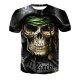 Men daily basics, fashion T-shirt, skull print round neck, short sleeves