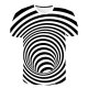 Men slim t-shirt, geometric round neck