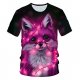 Basic men daily holiday, punk & Gothic cotton T-shirt, leopard round neck, short sleeves