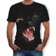 Men T-shirt, color block, 3D, animal print round neck