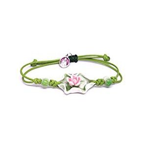 Nature flowers wax cord bracelet Catholic