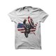 American flag white T-shirt