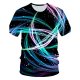 Men daily clothing chic, T-shirt, color block, 3D, graphic print round neck, short sleeves