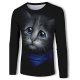 Men casual basic T-shirt, animal print