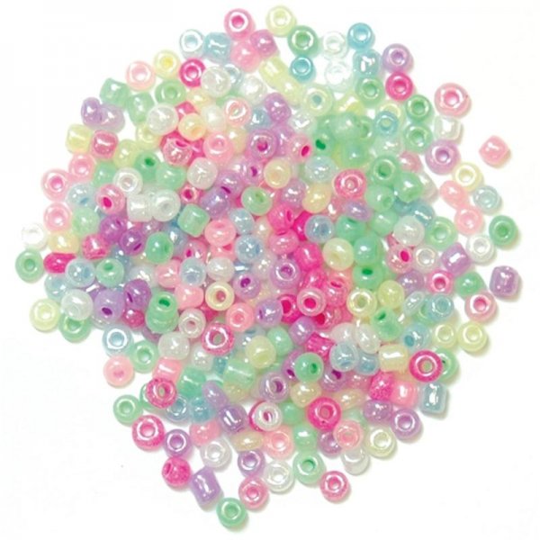 Pastel multi beads 2 mm