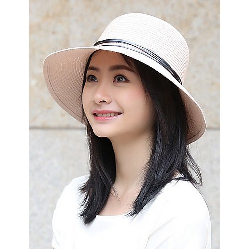 Women Foundation Polyester Sun Hat Colored