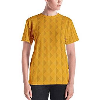 Gold three-dimensional geometric design women's fashion casual wear T-shirts coordination