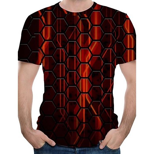 Men T-shirt, 3D round neck