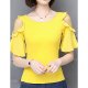 Holiday Street chic women Slim T-shirt, solid color