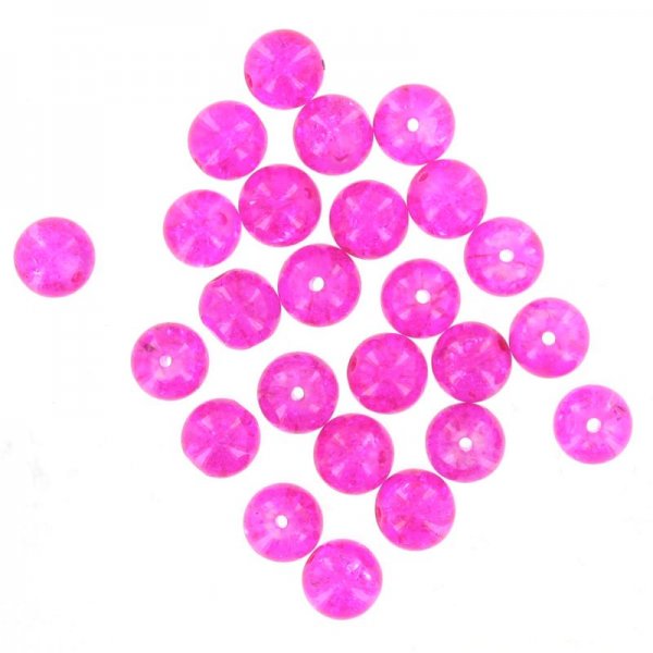 Crack pink glass beads