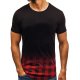 Men casual base cotton T-shirt, graphic print round neck, short sleeves