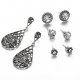 Pierced earrings diamond earrings female romantic jewelry