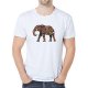 Men Vintage, Large Size Slim T-Shirt, Graphics, Animal, Printed Round Neck