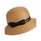 Female basic straw hat, color block