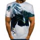 Men casual, everyday fashion, exaggerated T-shirt, color blocks, 3D, animal prints