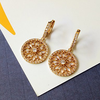 Female hollow diamond flower earrings elegant women fashion jewelry