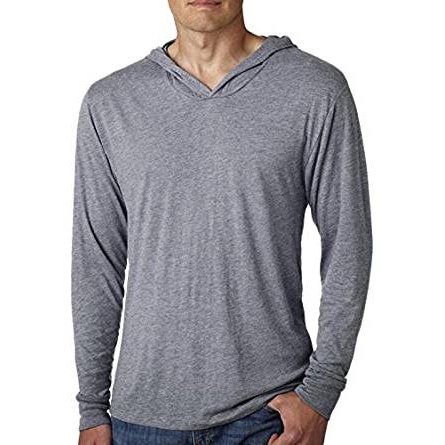 Men's basic long-sleeved cotton T-shirt Hood