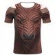 Men activities, party casual fashion, exaggerated XL cotton T-shirt, stripes, 3D, animal print round neck