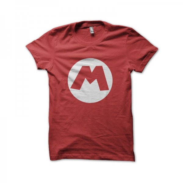 M logo red T-shirt