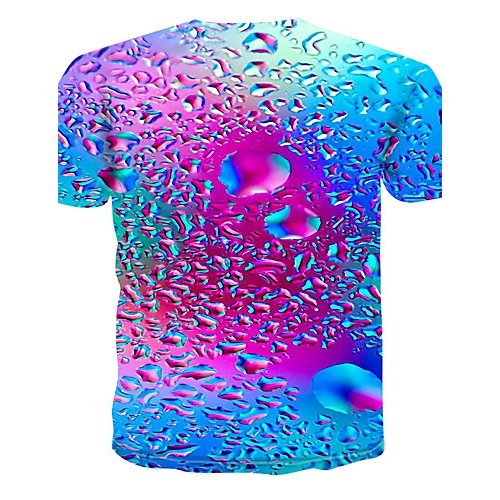 Men T-shirt, 3D printed round neck