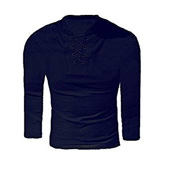 Men's Fashion Slim Chinese style solid color long-sleeved T-shirt men's cotton polo