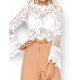 Women will loose shirt, solid color, lace