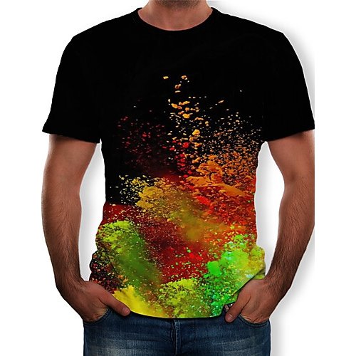 Men T-shirt, printed round neck