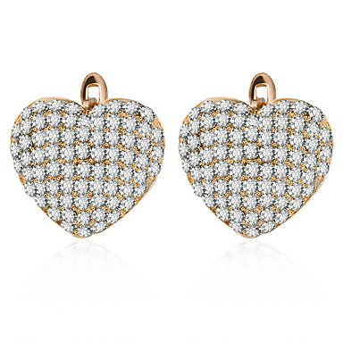 Women cubic zirconia diamond earrings