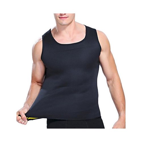 Men vest, solid color round neck, sleeveless