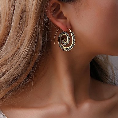 Women retro style earrings fashion jewelry simple gear