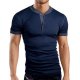 Men cotton T-shirt, solid color, color V-neck, short-sleeved