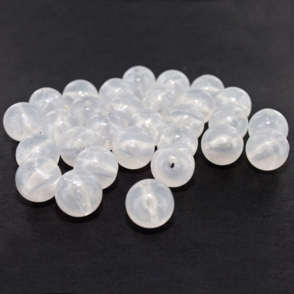 White plastic beads