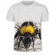 Men, T-shirt, color block, 3D, animal print round neck