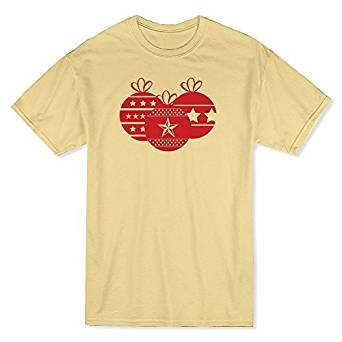 Red Christmas balls red gold graphics man Las Vegas T-shirt