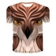 Men T-shirt, 3D, animal print round neck