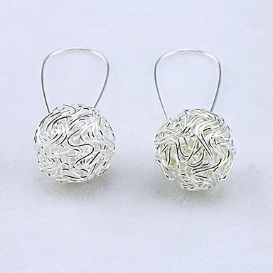 Female zircon earrings, zircon, platinum-plated gold, silver fashion