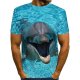 Men casual, everyday fashion, exaggerated T-shirts, color blocks, 3D, animal beasts, print