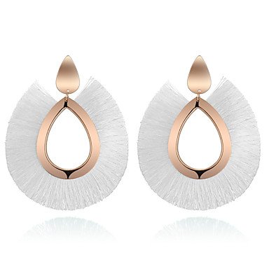 Female Earrings Fan Earrings Tassel Women Retro Fashion Earrings Jewelry, Alloy