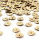 Gold striped disk beads 100 g