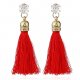 Female earrings earrings fringed female tassel retro earrings jewelry