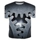 Men T-Shirt, Graphics, Animal, Letter Print Round Collar, Short Sleeve