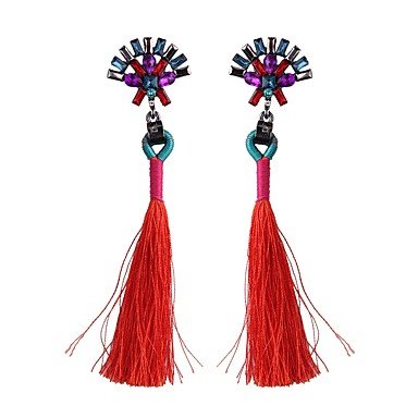 Quartz zirconia earrings fringed female tassel earrings jewelry