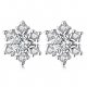 Women cubic zirconia fashion jewelry snowflake earrings classic fashion