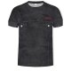 Men casual basic T-shirt, animal print round neck, short sleeves