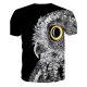 Men casual, daily basic, stylish T-shirt, animal print round neck, short sleeves