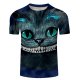 Men large size T-shirt, 3D, animal, print round neck