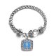 Silver bulb Autism Classic Woven Bracelet