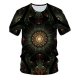 Men out of a chic T-shirt, 3D pleated, print