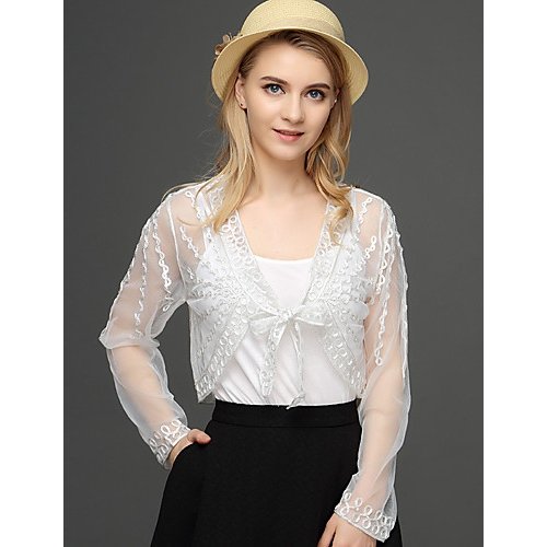 Positive summary of women work, solid color jacquard lace embroidery deep V