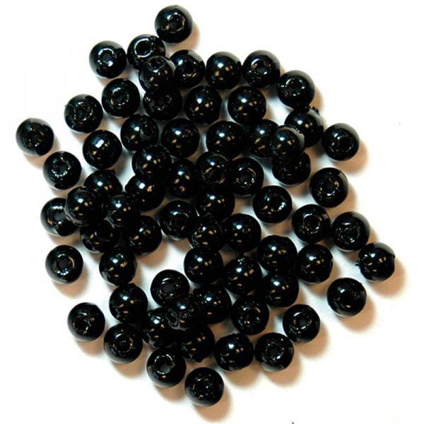 Black pearl beads 4 mm 7 g